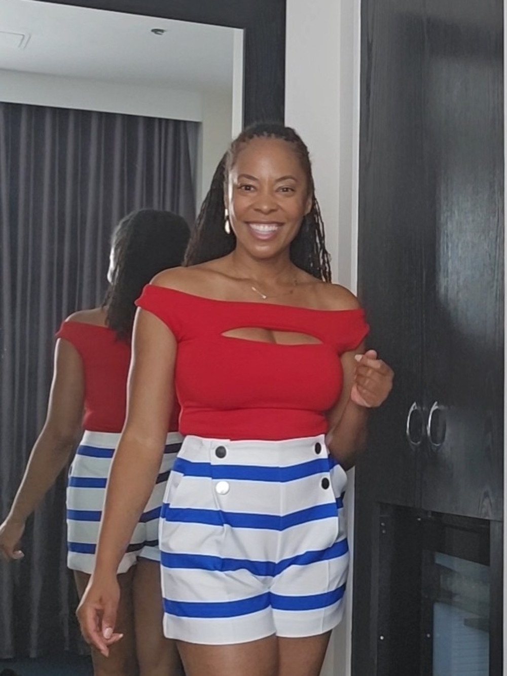 Zara Blue And White Striped Sailor Shorts